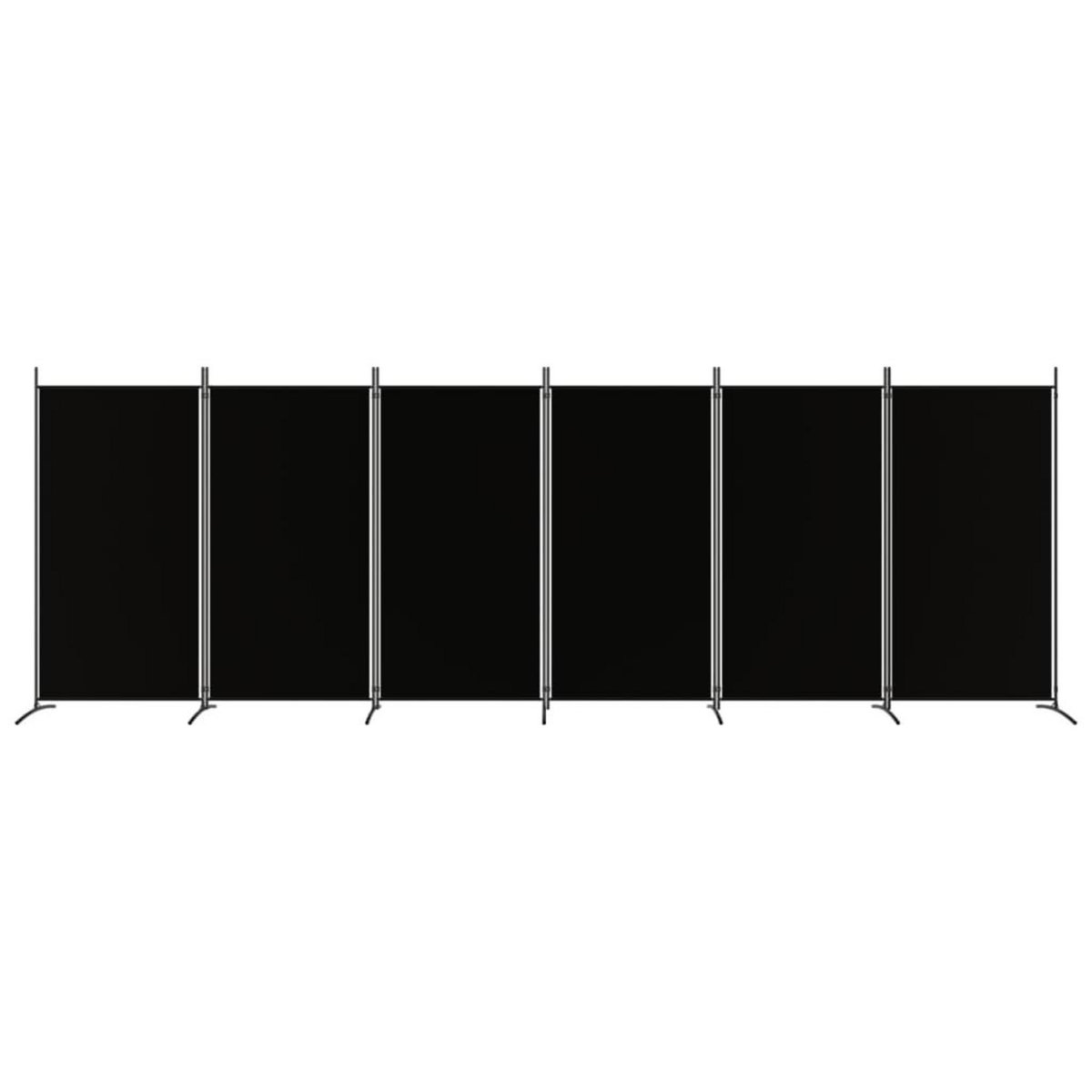 VIDAXL Cloison de separation 6 panneaux Noir 520x180 cm Tissu
