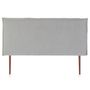 Voir la diapositive 2 : MARCKONFORT Tête de lit Berlin 160x100 cm, Tissu Grey, Épaisseur Totale de 8 cm