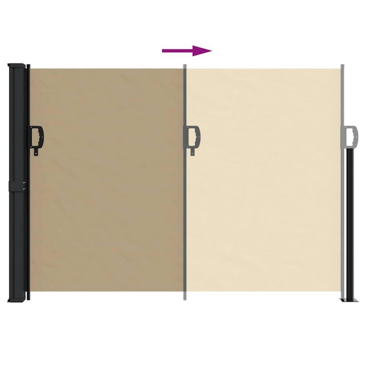 VIDAXL Auvent lateral retractable beige 140x300 cm