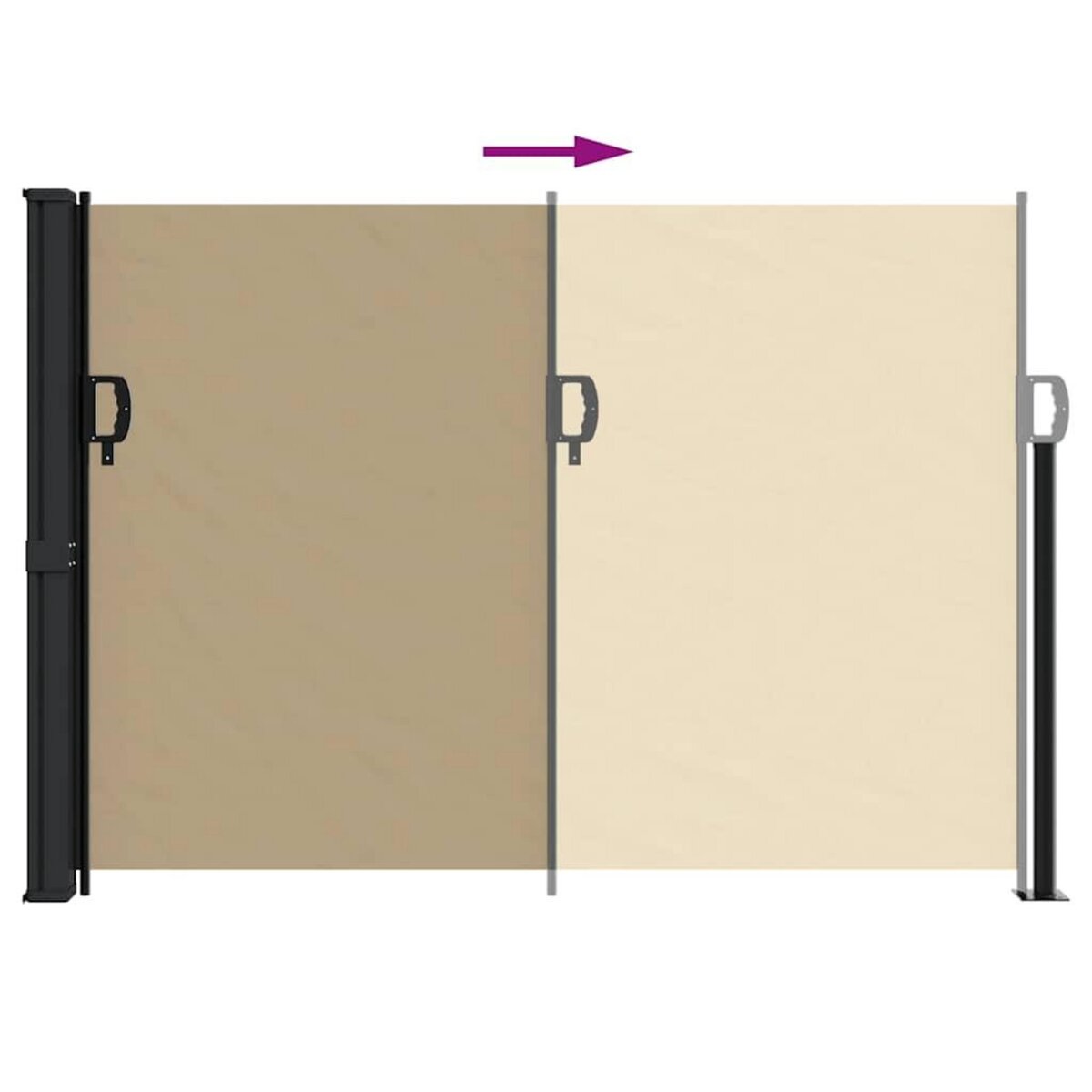 VIDAXL Auvent lateral retractable beige 140x300 cm