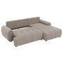 Voir la diapositive 3 : BEST MOBILIER Luzzio - canapé d'angle droit 4 places convertible avec coffre en tissu texturé