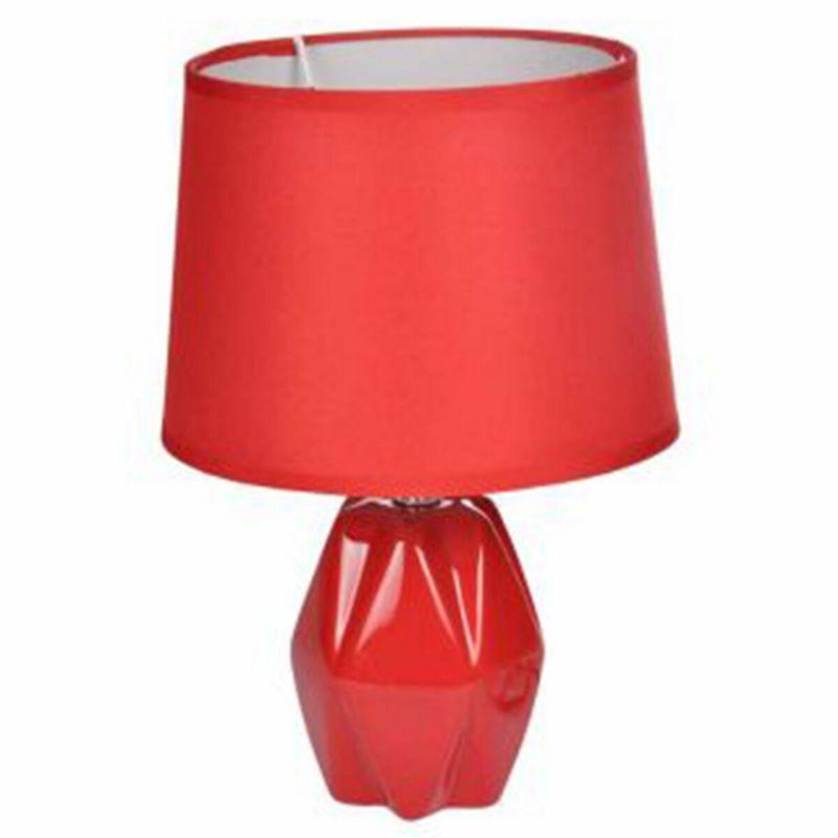 Paris Prix Lampe à Poser Design  Géométrique  29cm Rouge