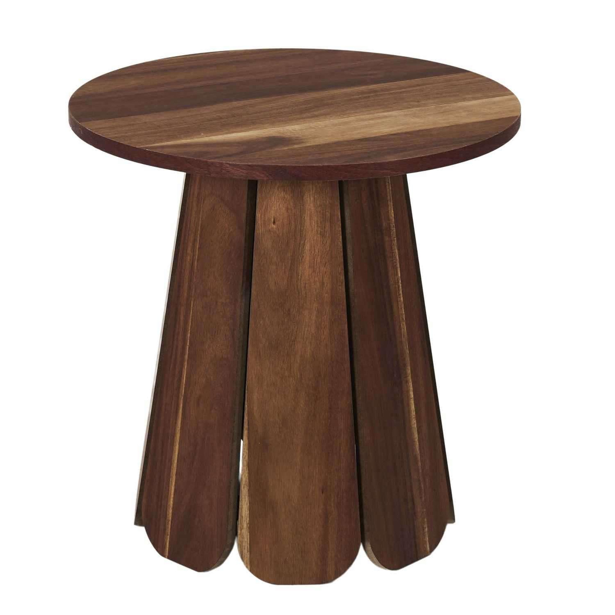 The Home Deco Factory Table d'appoint ronde effet acacia visby - marron