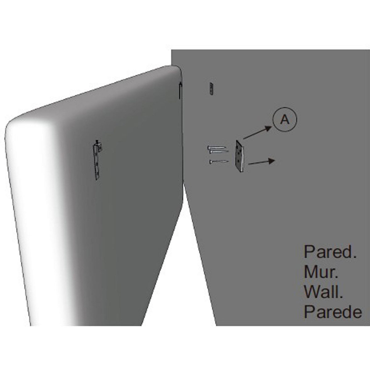 MARCKONFORT Tête de lit Rombo 140x60 cm Noir, rembourrée de Mousse