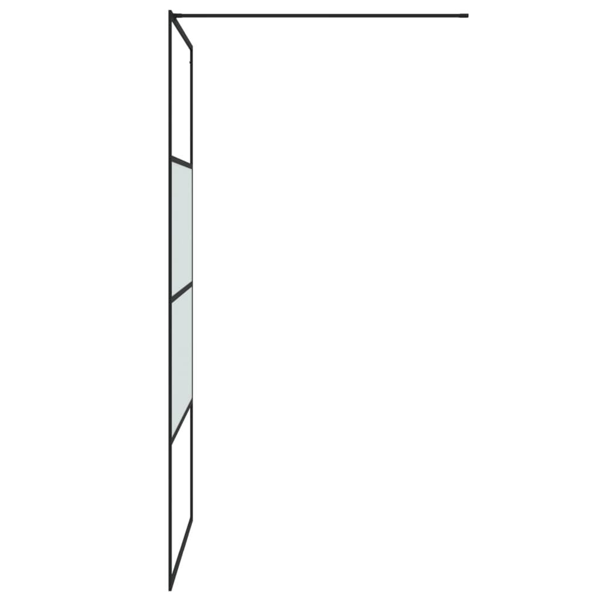 Voir la diapositive 4 : VIDAXL Paroi de douche Noir 100x195 cm Verre ESG demi-depoli