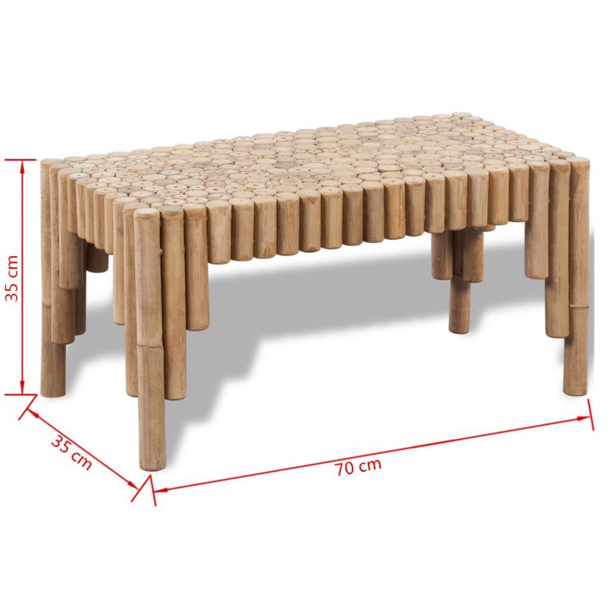VIDAXL Table basse Bambou