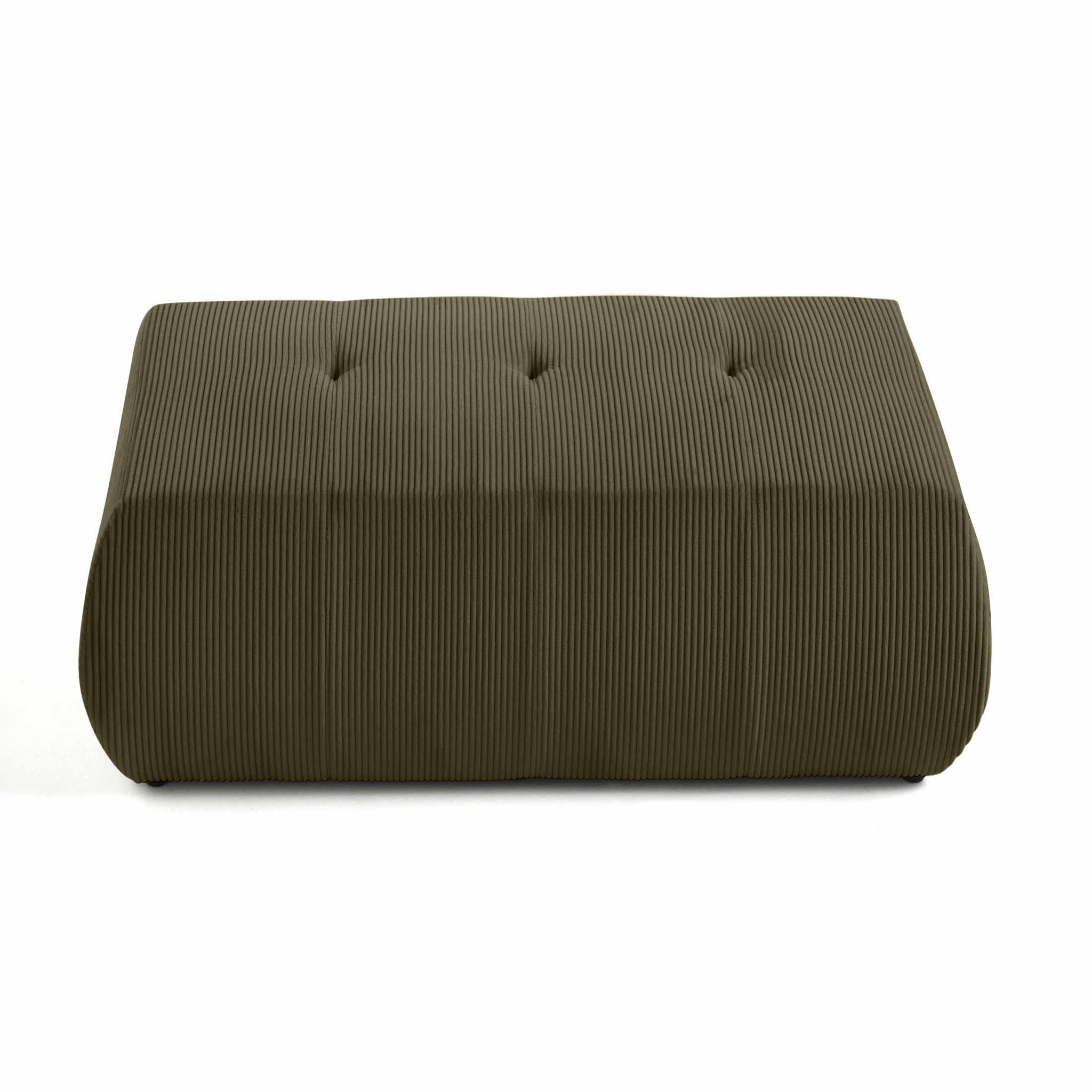 Voir la diapositive 1 : BEST MOBILIER Onyx - pouf d'appoint - en velours côtelé