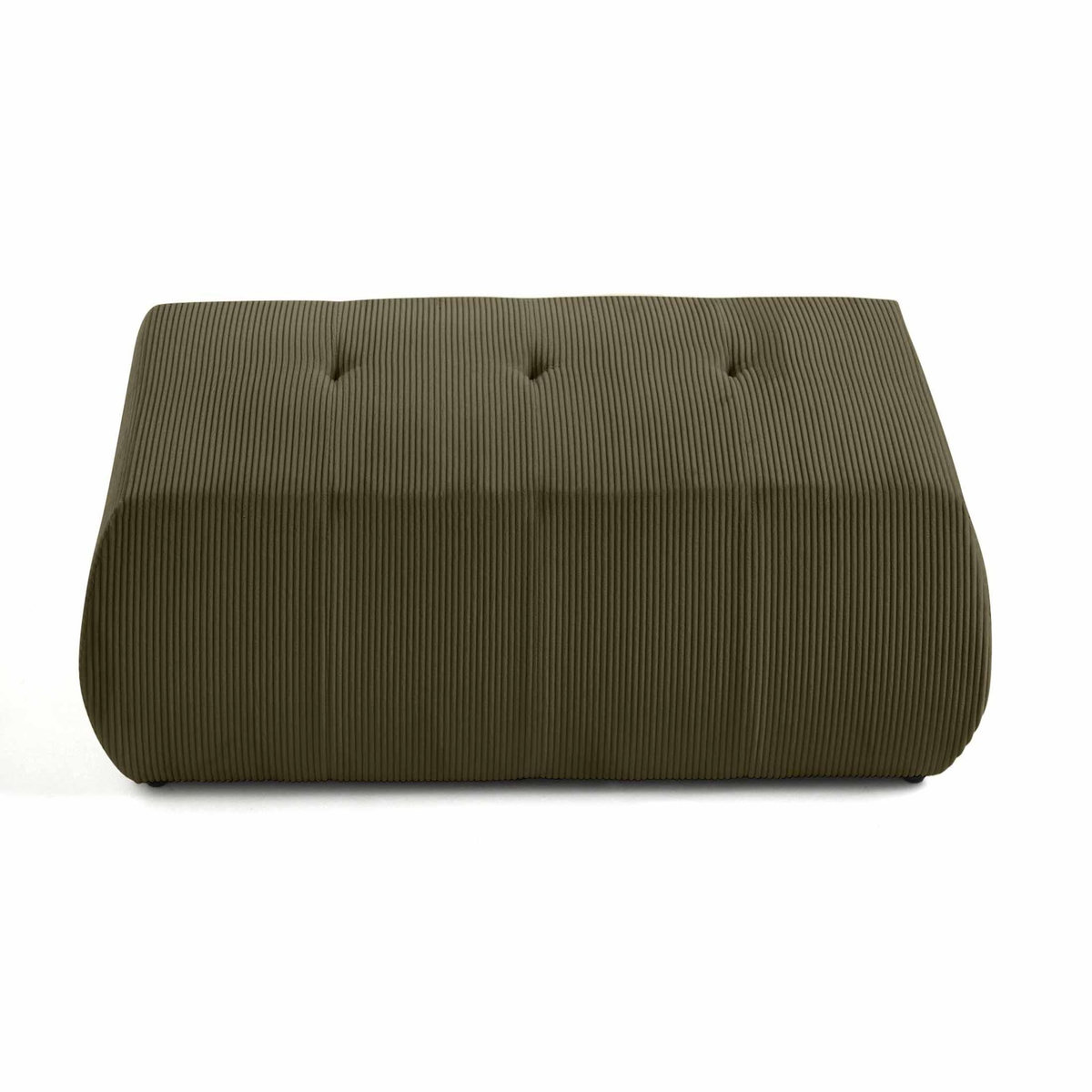 LISA DESIGN Onyx - pouf d'appoint - en velours côtelé