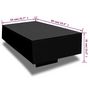 Voir la diapositive 5 : VIDAXL Table basse Haute brillance Noir