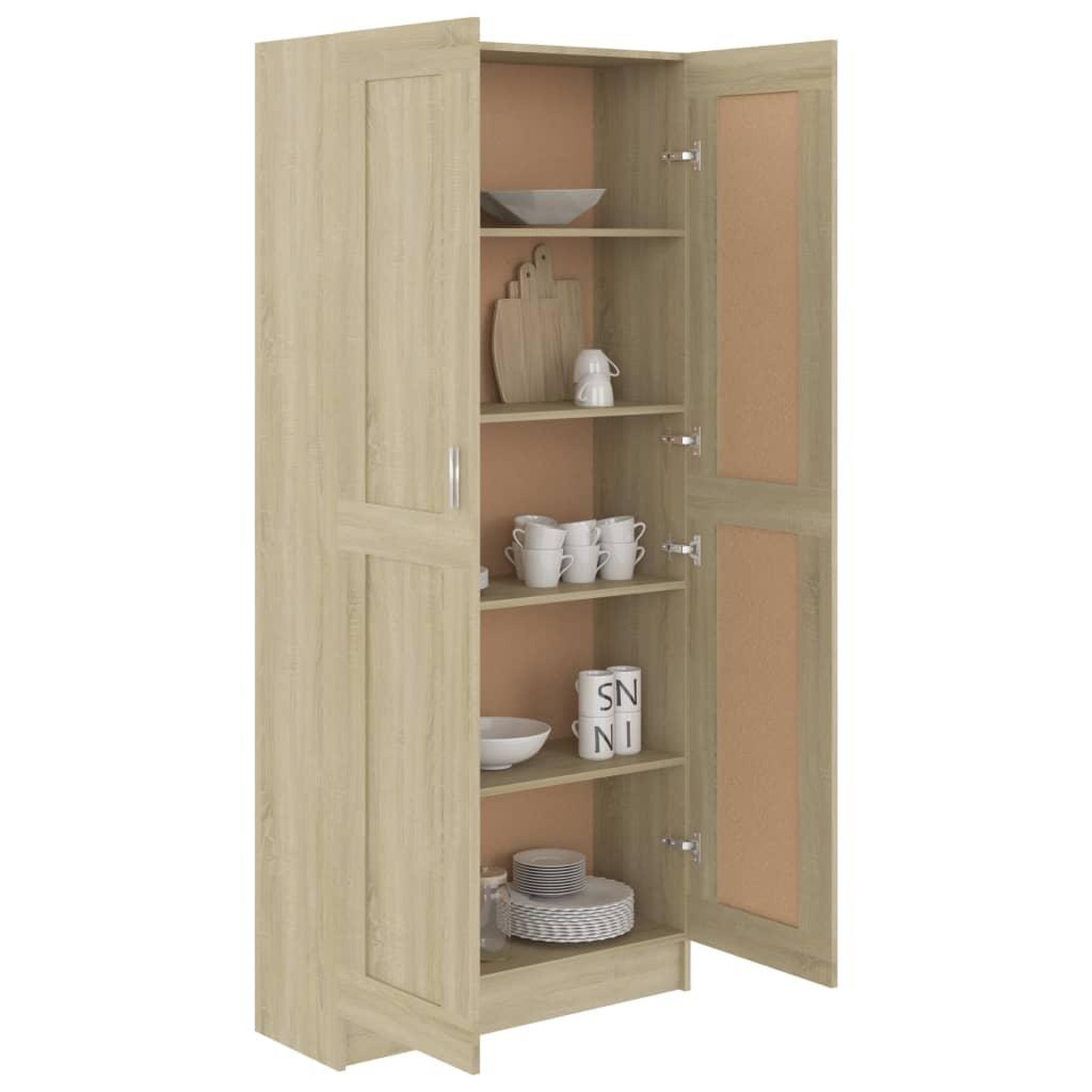 Voir la diapositive 4 : VIDAXL Bibliotheque Chene sonoma 82,5x30,5x185,5 cm Bois d'ingenierie