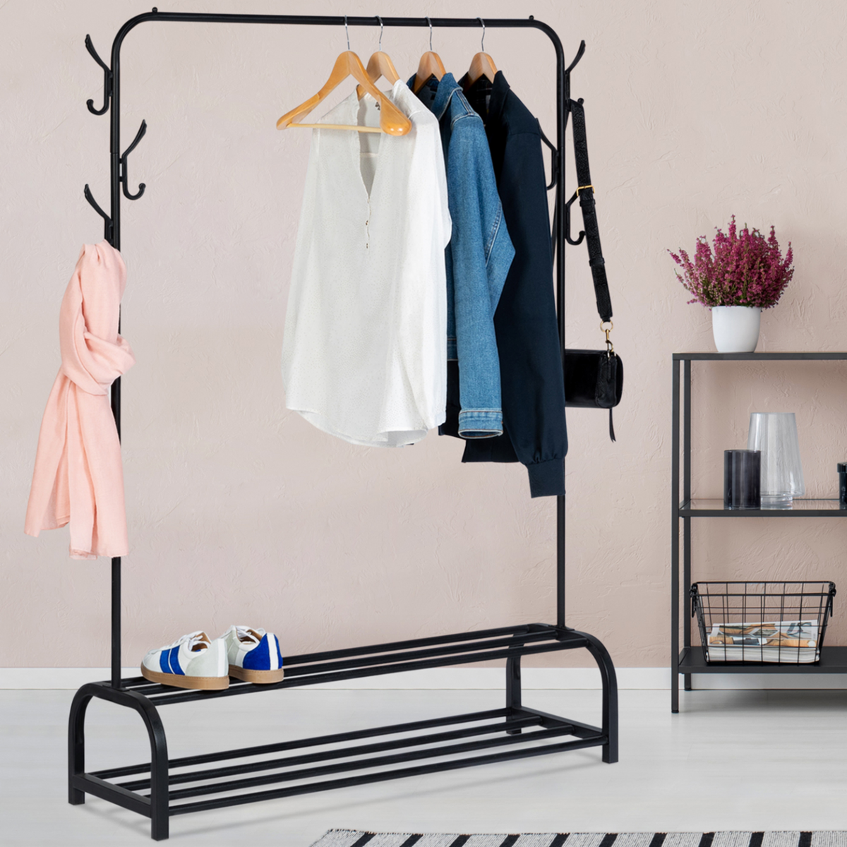 ID MARKET Portant vêtements PAULE penderie XXL