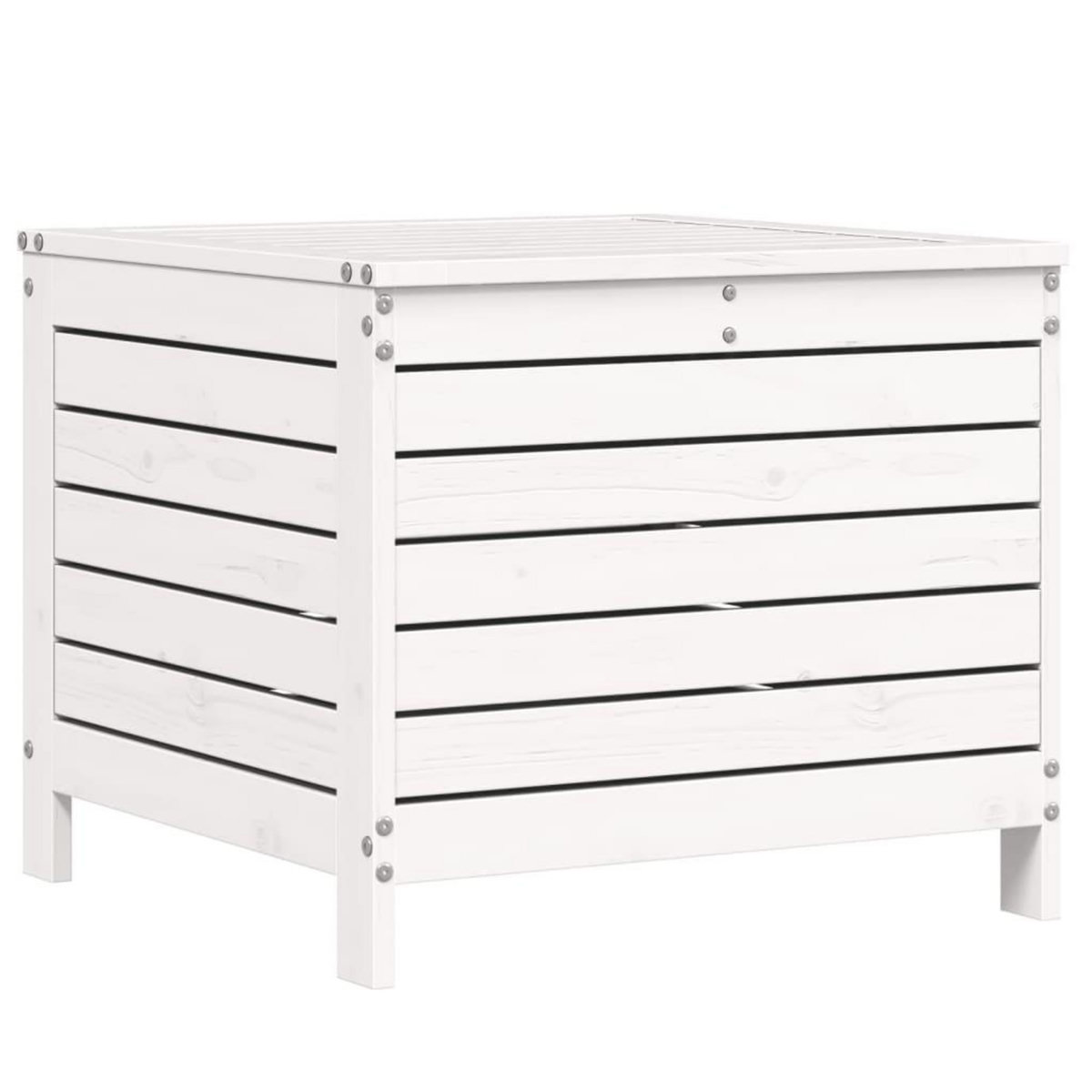 VIDAXL Repose-pied de jardin blanc 62x63,5x53,5 cm bois de pin massif