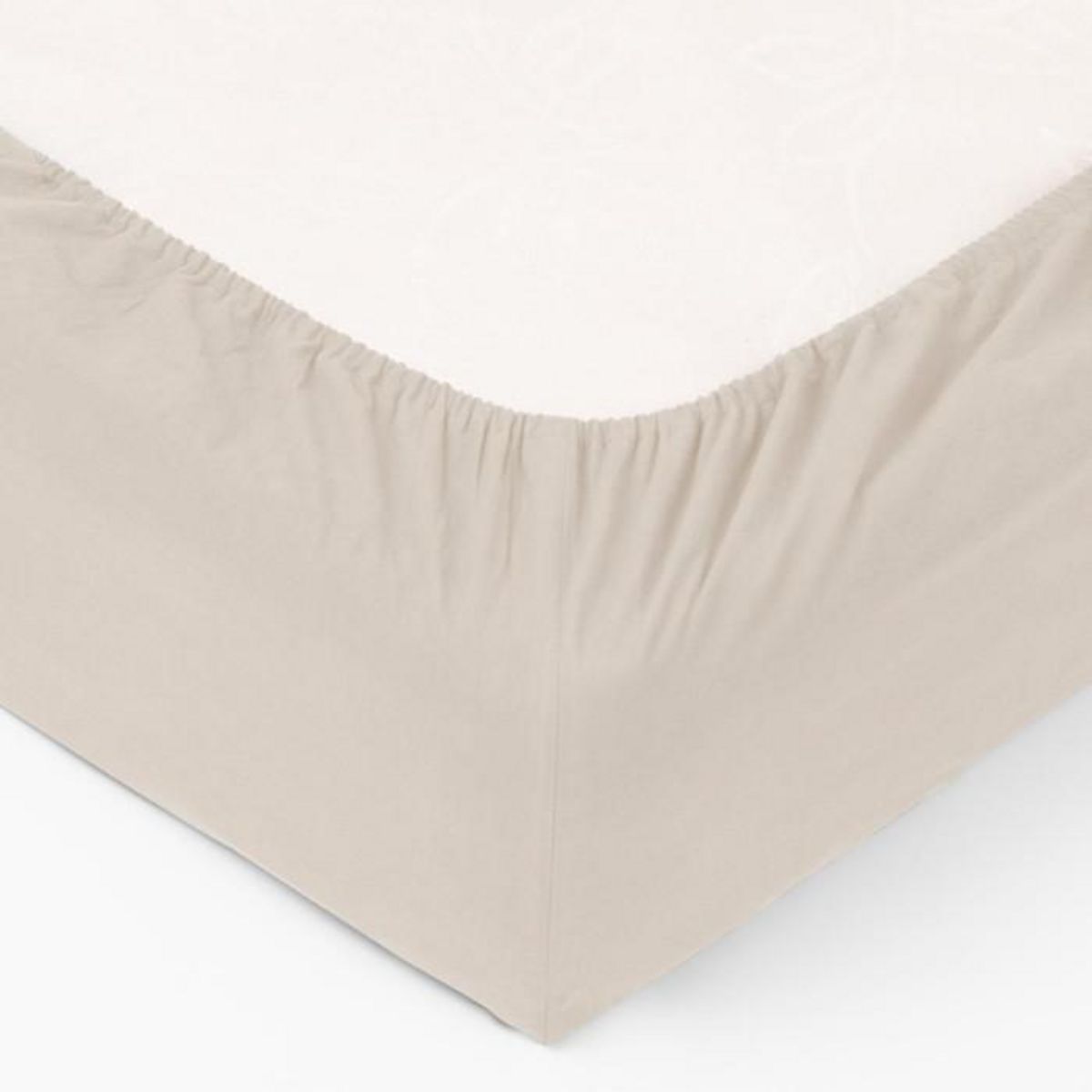 ATMOSPHERA Drap Housse Lavable Coton  Maria  160x200cm Ivoire