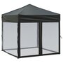 Voir la diapositive 2 : VIDAXL Tente de reception pliable avec parois Noir 2x2 m