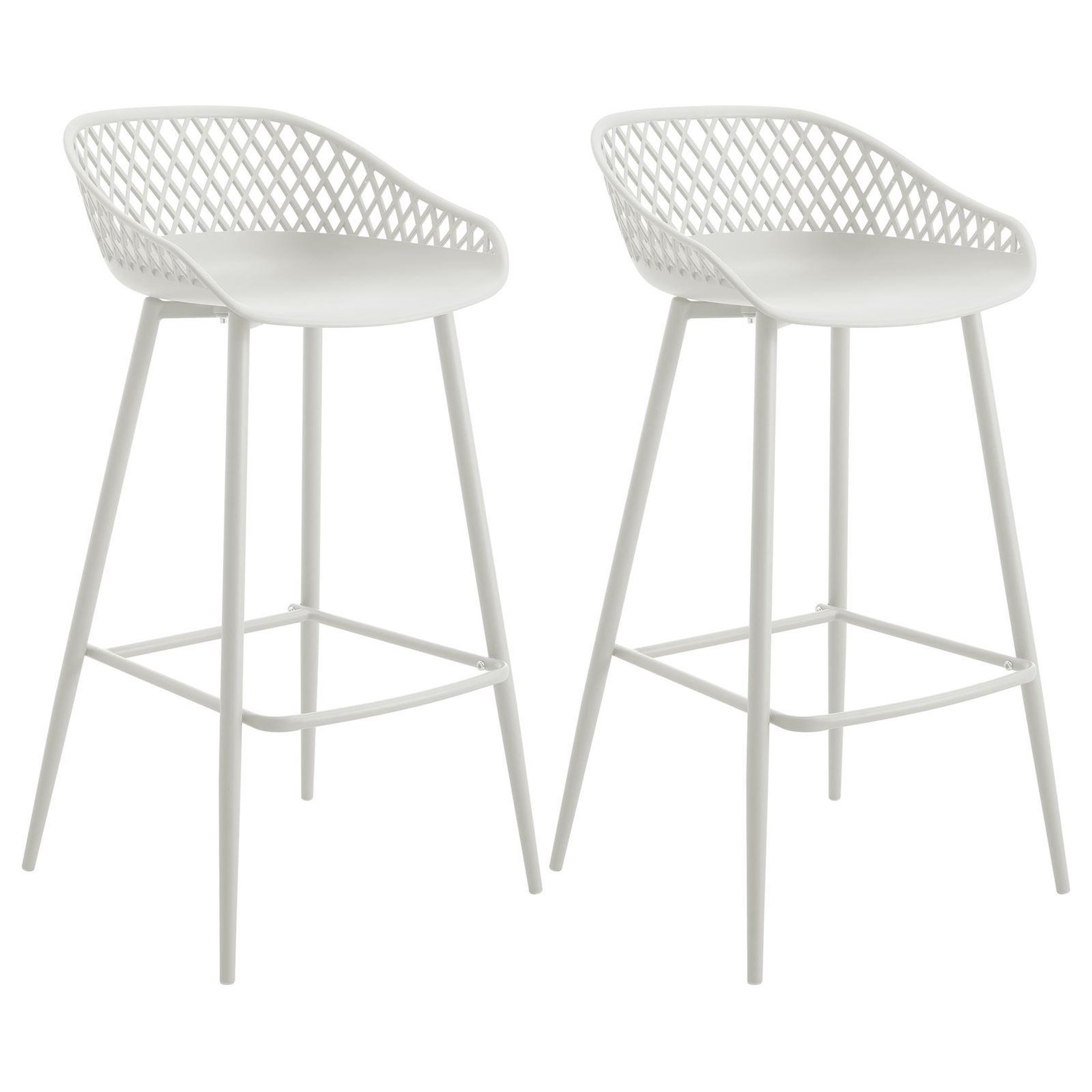 Voir la diapositive 1 : IDIMEX Lot de 2 tabourets de bar IREK, en plastique