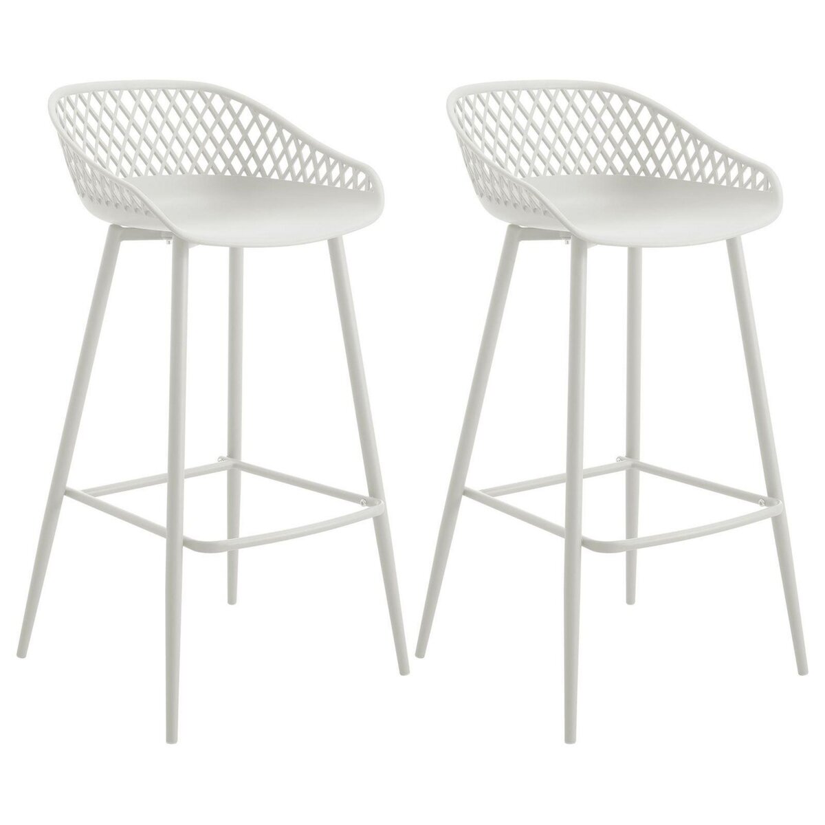 IDIMEX Lot de 2 tabourets de bar IREK, en plastique