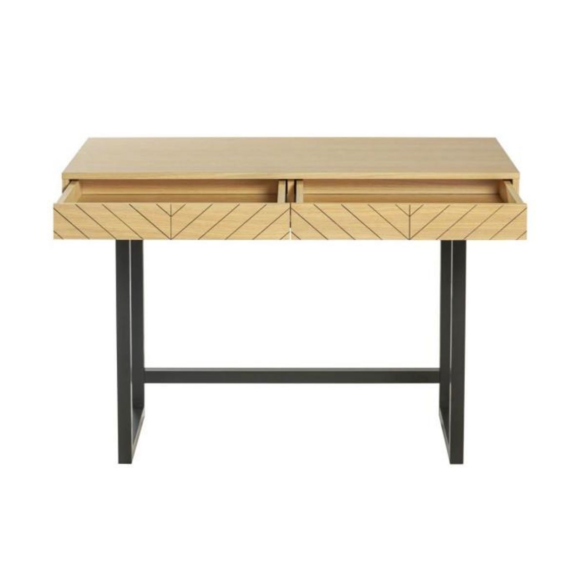 Paris Prix Bureau en Bois 2 Tiroirs  Camden  110cm Naturel