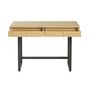 Voir la diapositive 4 : Paris Prix Bureau en Bois 2 Tiroirs  Camden  110cm Naturel