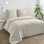 Voir la diapositive 3 : FUTURE HOME Housse de couette en coton 57 fils unie