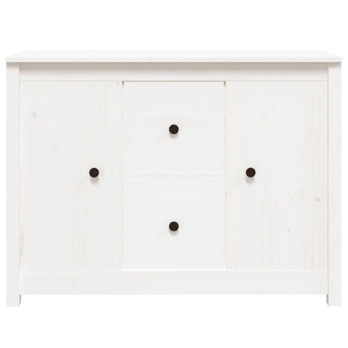 VIDAXL Buffet Blanc 100x35x74 cm Bois massif de pin