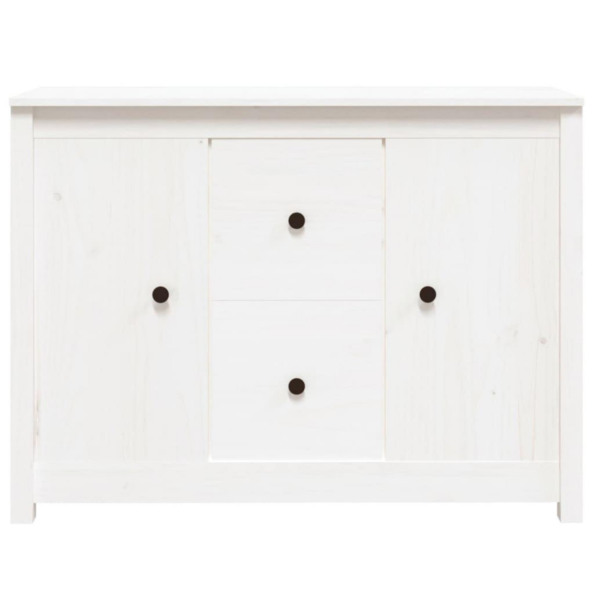 VIDAXL Buffet Blanc 100x35x74 cm Bois massif de pin