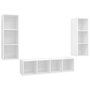 Voir la diapositive 2 : VIDAXL Ensemble de meuble TV 3 pcs Blanc Bois d'ingenierie