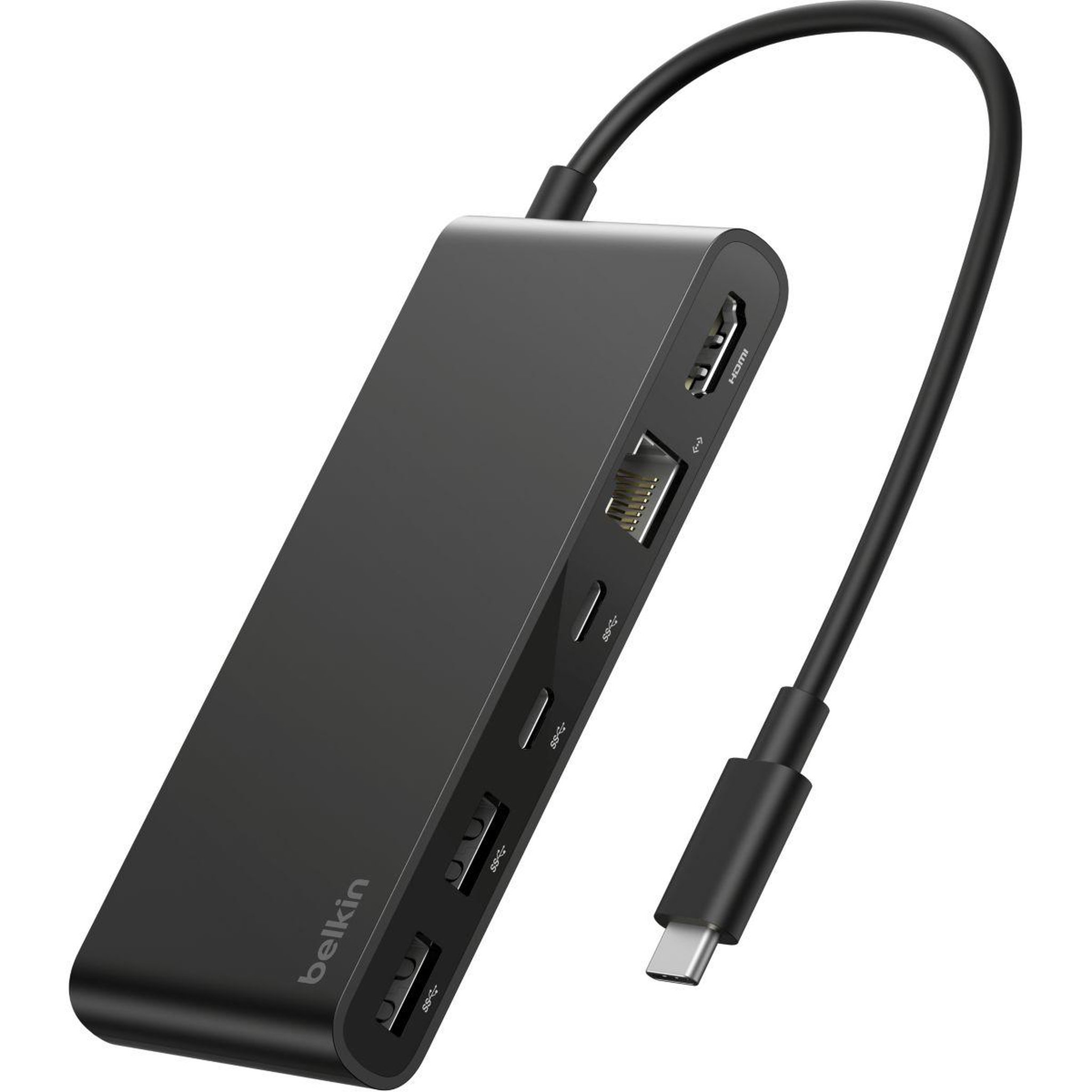 Voir la diapositive 2 : Belkin Hub 8 en 1 multiport gris