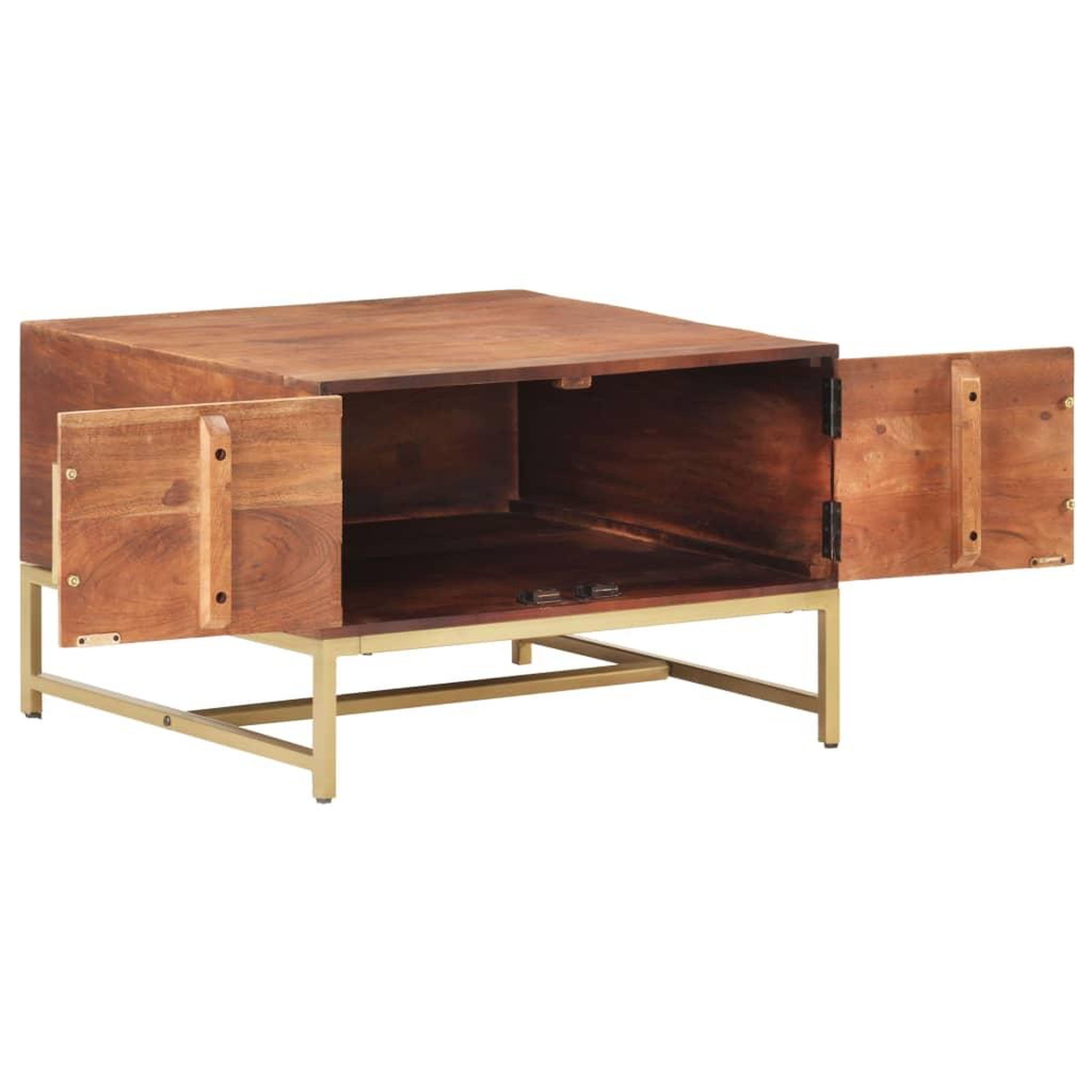 Voir la diapositive 3 : VIDAXL Table basse Marron miel 67x67x45 cm Bois solide d'acacia