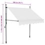 Voir la diapositive 6 : VIDAXL Auvent manuel retractable avec LED 200 cm Creme