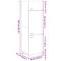 Voir la diapositive 6 : VIDAXL Armoire de refrigerateur Chene sonoma 60x57x207 cm Agglomere