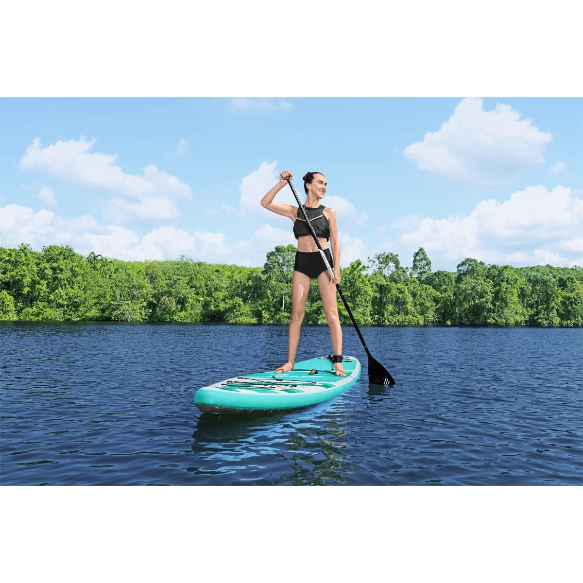 BESTWAY Kit paddle sup gonflable  aqua glider avec traveltech 3,20 m - 65347