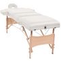 Voir la diapositive 3 : VIDAXL Table de massage pliable a 3 zones 10 cm d'epaisseur Blanc