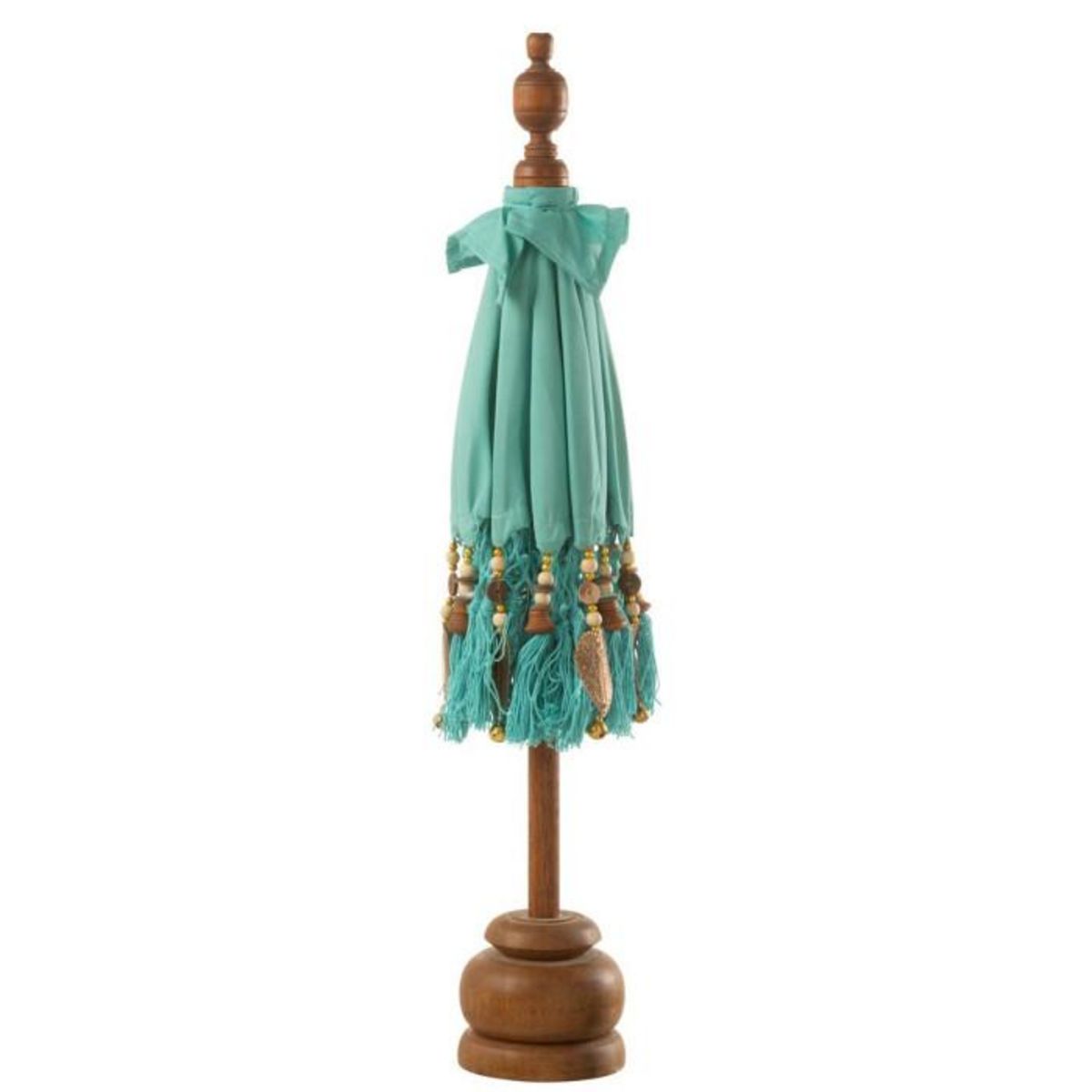 Paris Prix Parasol Déco Avec Pompons  Dayu  85cm Bleu