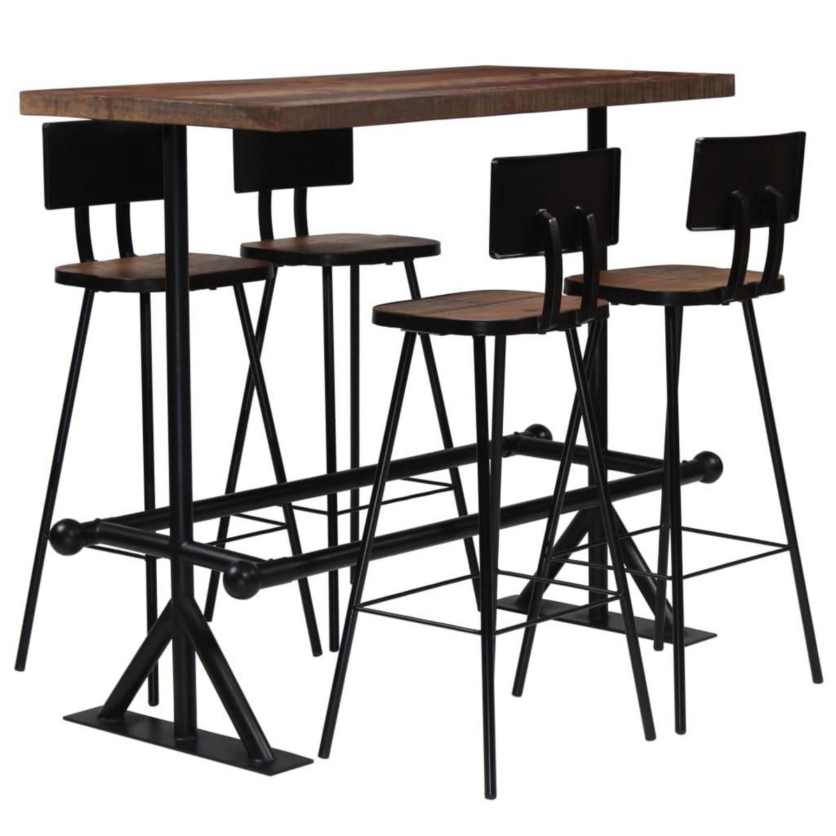 VIDAXL Mobilier de bar 5 pcs Bois de recuperation massif