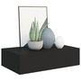 Voir la diapositive 3 : VIDAXL Etageres a tiroirs murales 2 pcs noir 40x23,5x10 cm MDF