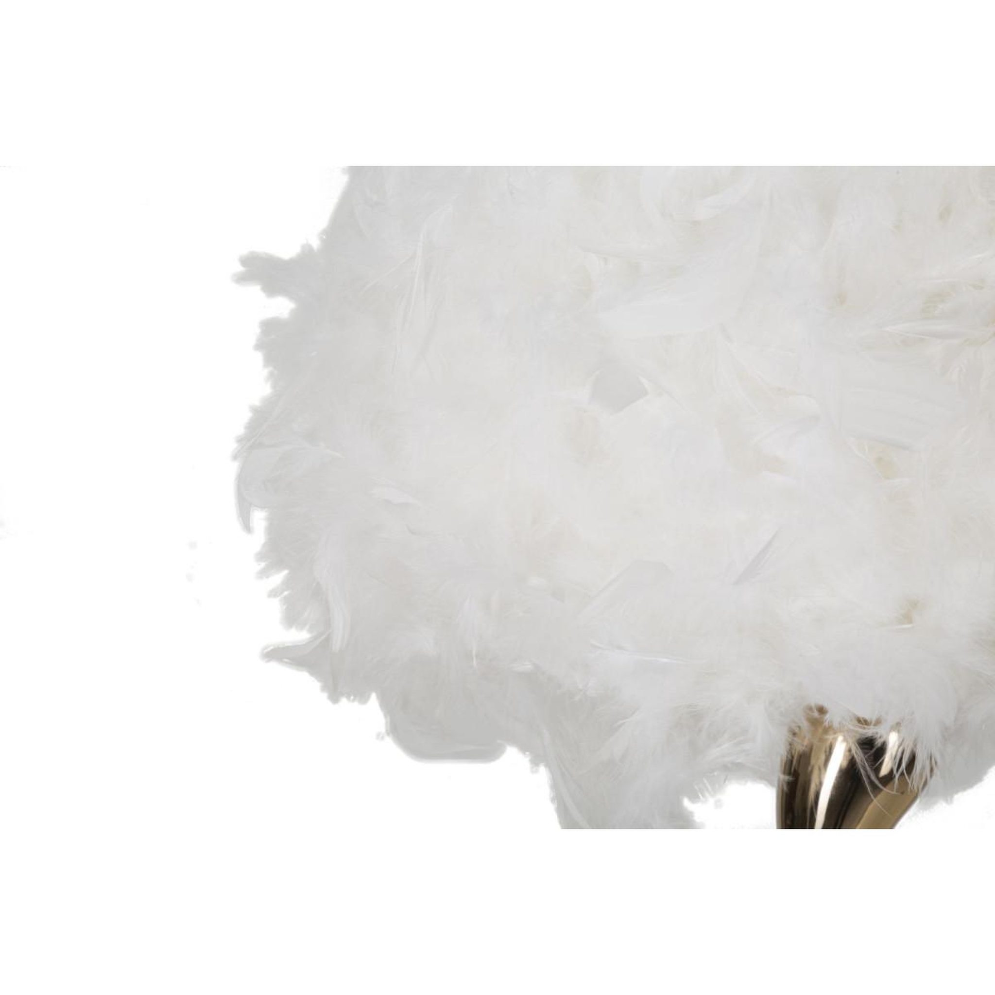 Voir la diapositive 2 : Paris Prix Lampe à poser imitation plume  cart  47cm or & blanc