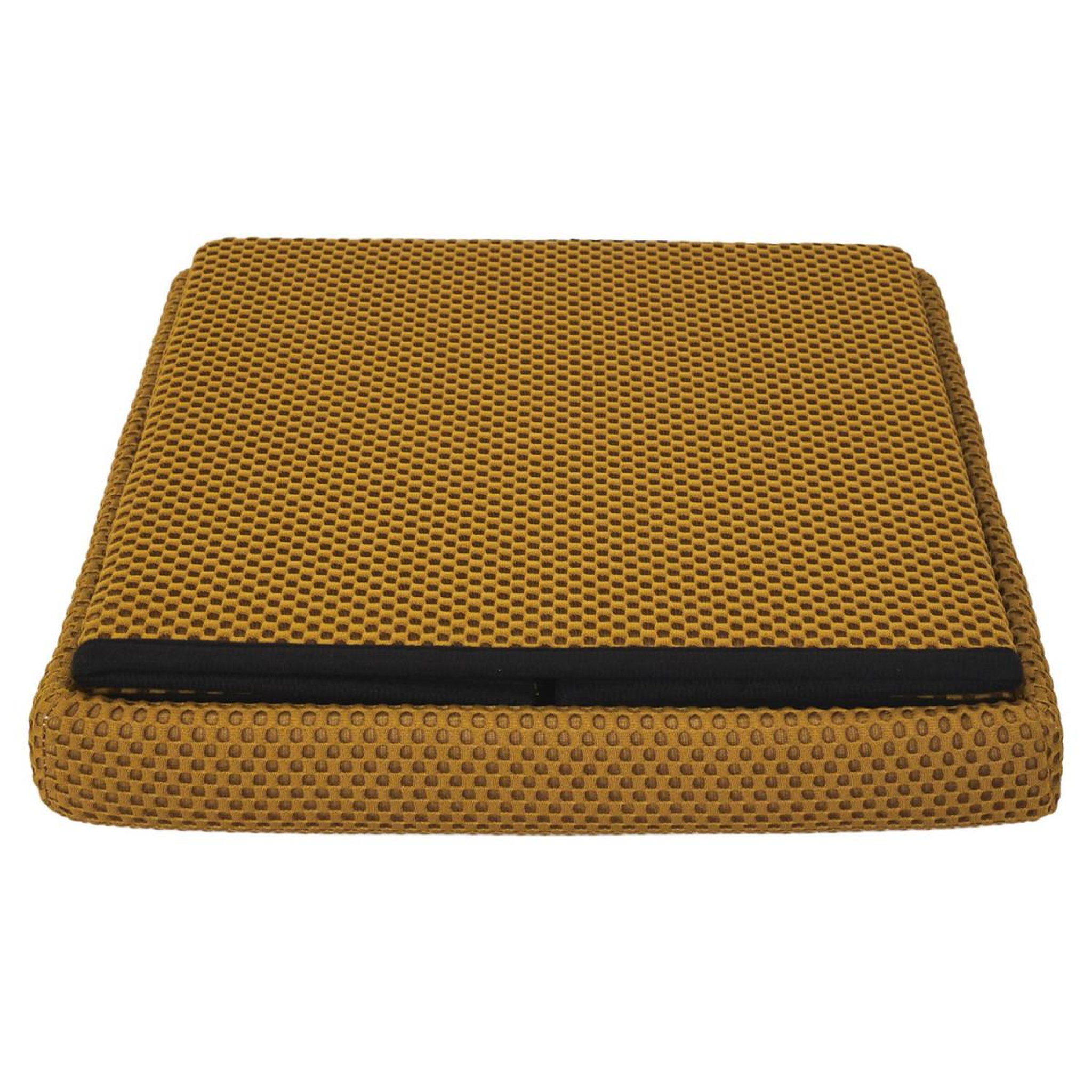 Voir la diapositive 4 : The Home Deco Factory Pouf coffre pliable  atome  38cm jaune