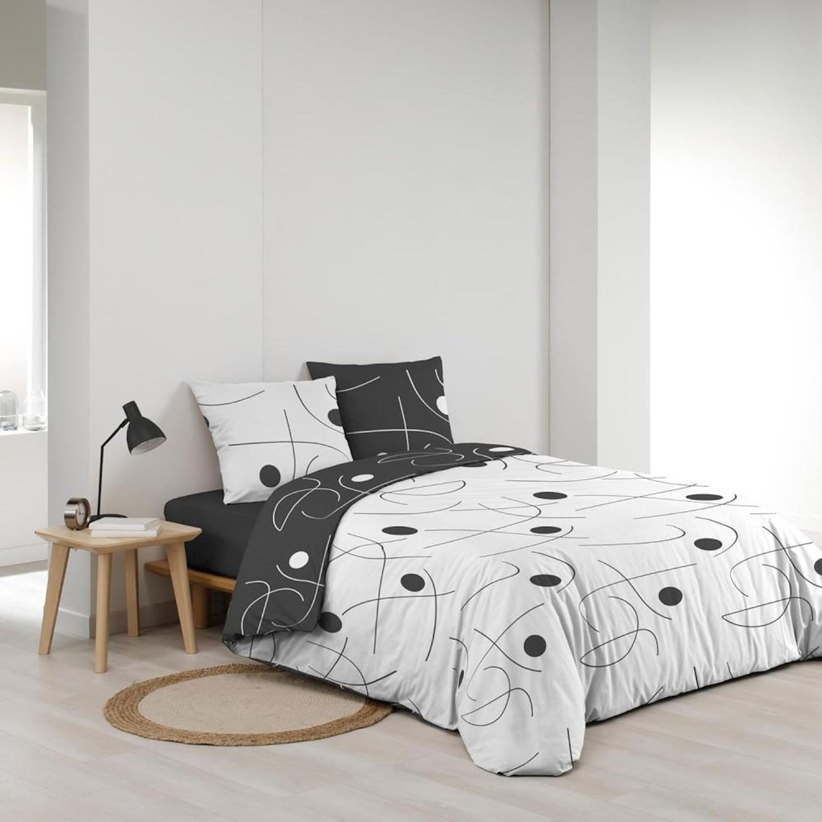 Douceur d'Intérieur Housse de couette 240x220 + 2 taies microfibre