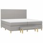 Voir la diapositive 3 : VIDAXL Sommier a lattes de lit avec matelas Gris clair 200x200cm Tissu