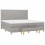 Voir la diapositive 3 : VIDAXL Sommier a lattes de lit avec matelas Gris clair 200x200cm Tissu