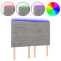 Voir la diapositive 2 : VIDAXL Tete de lit a LED Gris clair 144x5x118/128 cm Velours