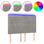 Voir la diapositive 2 : VIDAXL Tete de lit a LED Gris clair 144x5x118/128 cm Velours