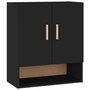 Voir la diapositive 2 : VIDAXL Armoire murale Noir 60x31x70 cm Bois d'ingenierie