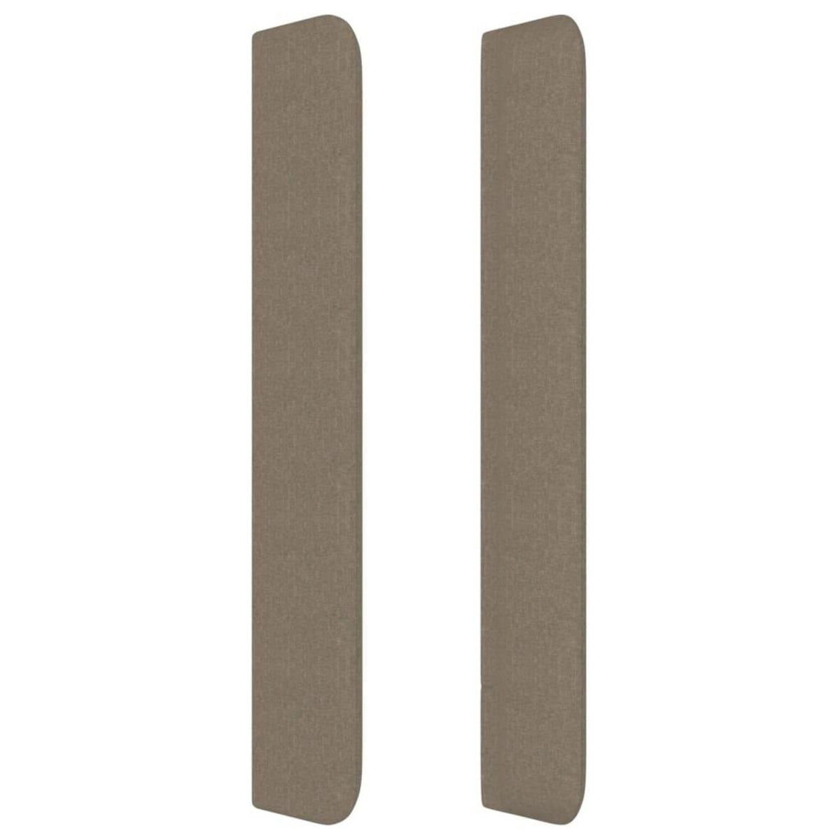 VIDAXL Tete de lit avec oreilles Taupe 103x16x118/128 cm Tissu