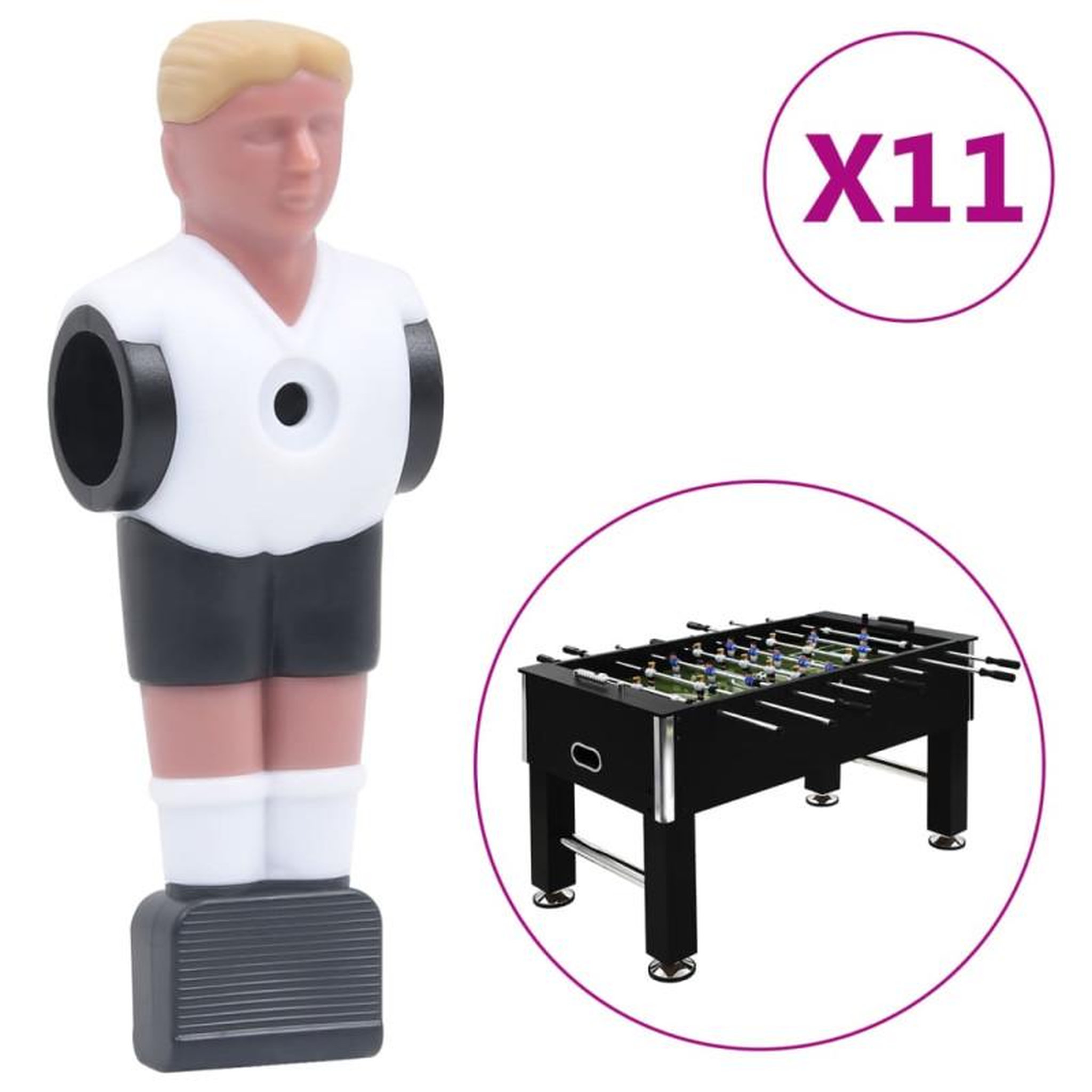 Voir la diapositive 4 : VIDAXL Joueurs de baby foot pour tige de 15,9 mm 22 pcs
