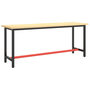 Voir la diapositive 2 : VIDAXL Cadre de banc de travail Noir et rouge mat 190x50x79 cm Metal
