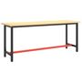 Voir la diapositive 2 : VIDAXL Cadre de banc de travail Noir et rouge mat 190x50x79 cm Metal