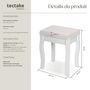 Voir la diapositive 6 : tectake Tabouret pour coiffeuse table de maquillage au look vintage blanc