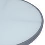Voir la diapositive 3 : VIDAXL Table de jardin Gris clair 60 cm Acier et verre