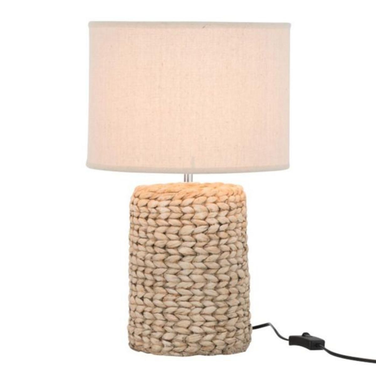 Paris Prix Lampe à Poser Déco Ciment  Tressée  48cm Naturel